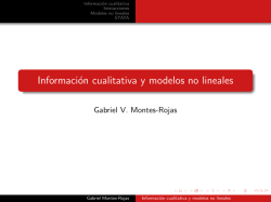 Información cualitativa y modelos no lineales - Gabriel Montes