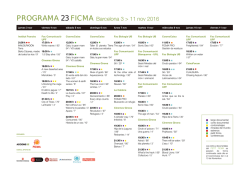 PROGRAMA 23 FICMA Barcelona 3 > 11 nov 2016