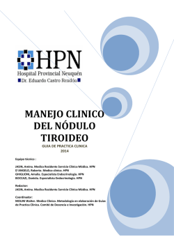 manejo clinico del nódulo tiroideo - Ministerio de Salud y Desarrollo