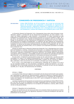 BOC 3 de noviembre 2016 - Boletín Oficial de Cantabria