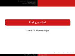 Endogeneidad - Gabriel Montes