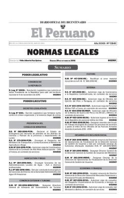 Normas Legales - Peruana