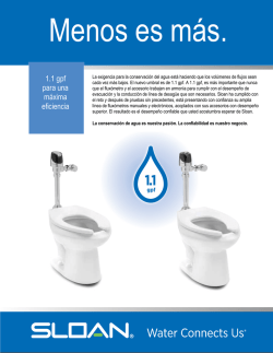1.1 High Efficiency Toilet flushometer combinations brochure