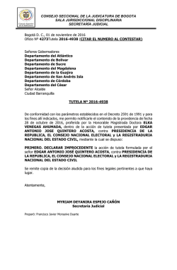 CONSEJO SECCIONAL DE LA JUDICATURA DE BOGOTA SALA