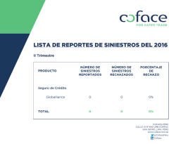 Reporte de Siniestros 2016