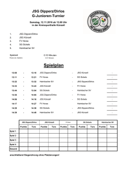 Spielplan - JSG Dipperz/Dirlos