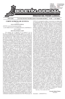 BOLETÍN JUDICIAL N° 209 de la fecha 01 11 2016
