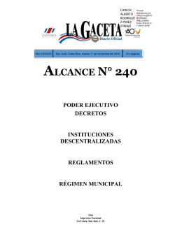 ALCANCE DIGITAL N° 240 a La Gaceta 209 del 01 11 2016