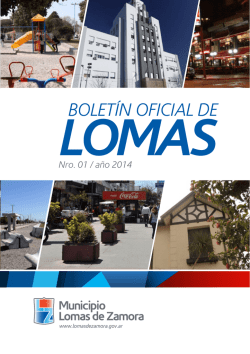 Boletín N° 1 / DESCARGAR - Municipio de Lomas de Zamora