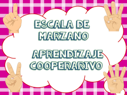 escala de marzano para aprendizaje cooperativo