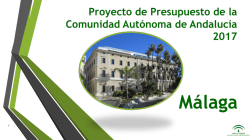 Presupuestos de la Junta de Andalucía para 2017