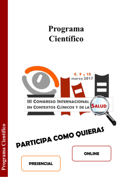 Programa Científico CICCS 2017