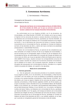 Publicación número 8947 del BORM número 256 de 04/11/2016