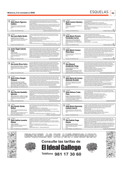 esquelas - El Ideal Gallego