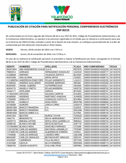 Notificación Personal - CNP 0155