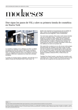 Dior sigue los pasos de YSL y abre su primera tienda