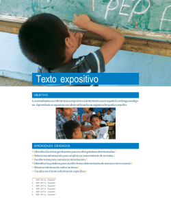 Los estudiantes escribirán textos expositivos