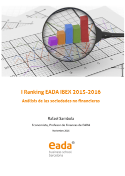 I Ranking EADA IBEX 2015-2016