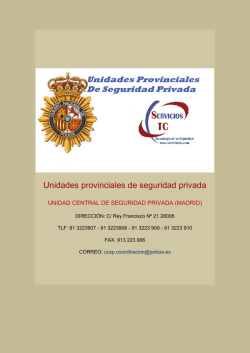 Unidades por Provincias de Seguridad Privada