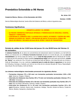 Pronóstico Extendido a 96 Horas - Servicio Meteorológico Nacional
