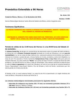 Pronóstico Extendido a 96 Horas - Servicio Meteorológico Nacional