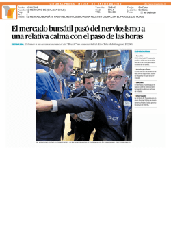 el mercado bursátil pasó del nerviosismo a una