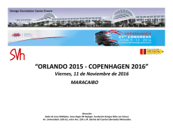 “ORLANDO 2015 - COPENHAGEN 2016”
