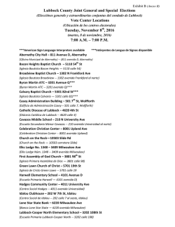 Election Day Vote Center Locations.