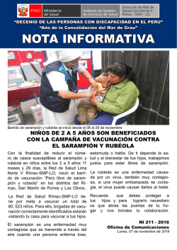 nota informativa - Red Salud Rimac
