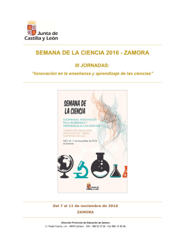 semana de la ciencia 2016 - zamora
