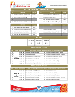 futsal damas - primera etapa