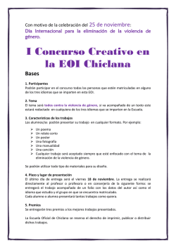 I Concurso Creativo en la EOI Chiclana