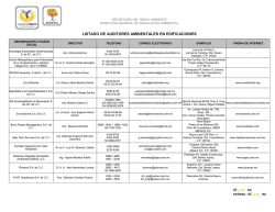 Elige un auditor ambiental de edificaciones sustentables del listado