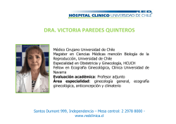 dra. victoria paredes quinteros - Hospital Clínico Universidad de Chile