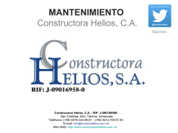 Mantenimiento Constructora Helios, C.A.