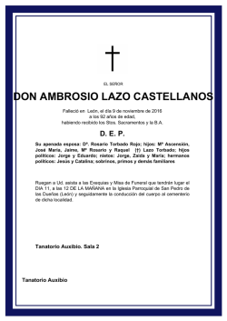 DON AMBROSIO LAZO CASTELLANOS