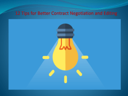 12 Tips for Better Contract Negotiation and Editing