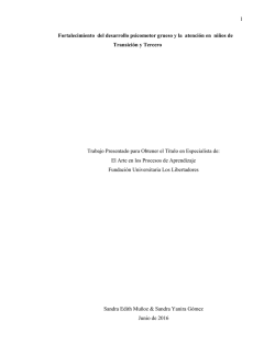 1 Fortalecimiento del desarrollo psicomotor grueso y la atenci&oacute;n en