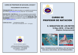 curso de profesor de natacion - Real Federaci&oacute;n Espa&ntilde;ola de