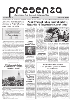 Scarica Presenza N&ordm; 923, 16 ottobre 2016