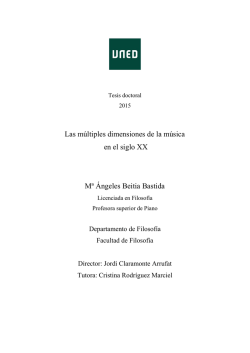 Las m&uacute;ltiples dimensiones de la m&uacute;sica en el - e-Spacio