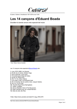 Les 14 cançons d`Eduard Boada