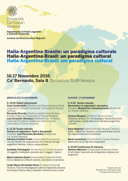 Italia-Argentina-Brasile: un paradigma culturale Italia