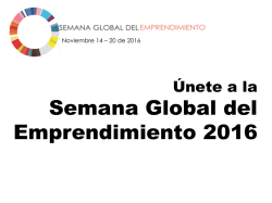 Presentación de PowerPoint - Semana Global del Emprendimiento
