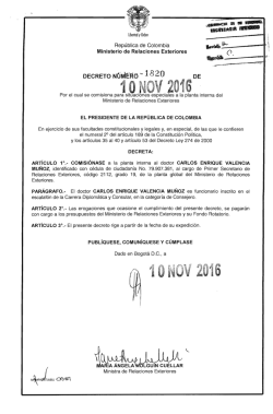 decreto 1820 del 10 de noviembre de 2016