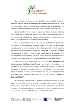 Manifiesto RVUPS - UPV Universitat Politècnica de València
