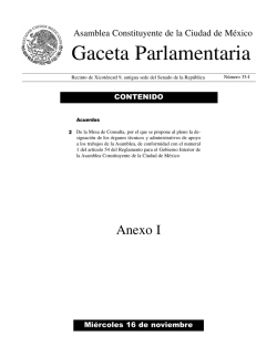 Anexo I - Gaceta Parlamentaria, Cámara de Diputados