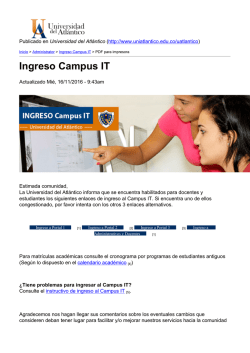 Ingreso Campus IT - Universidad del Atlántico