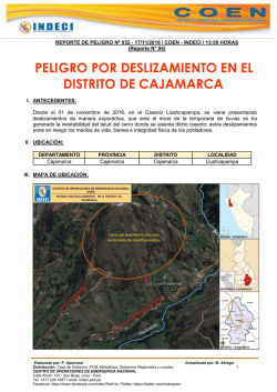 peligro por deslizamiento en el distrito de cajamarca