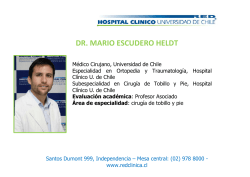 DR. MARIO ESCUDERO HELDT - Hospital Clínico Universidad de